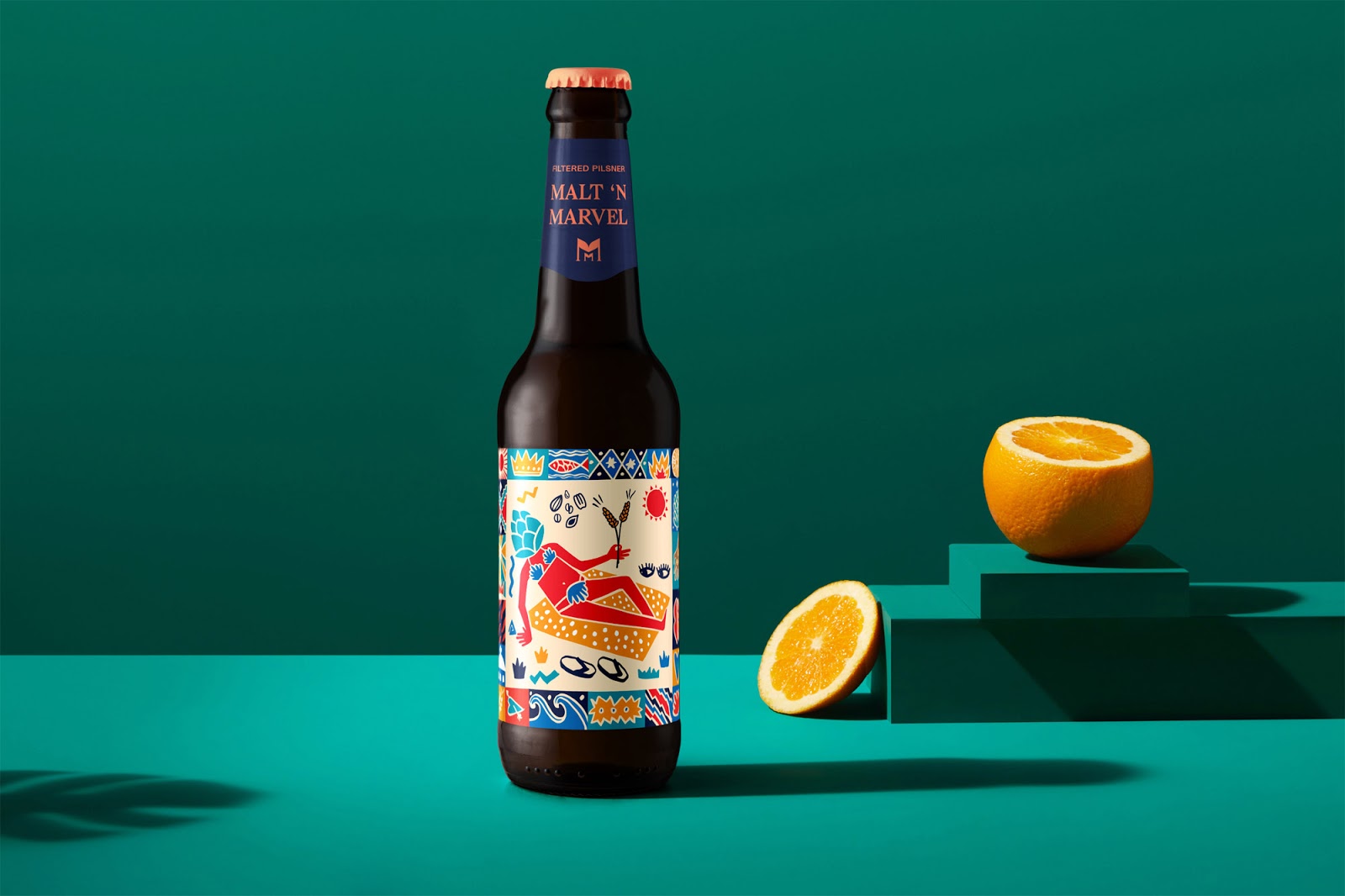 插畫(huà)形式啤酒包裝設(shè)計(jì)(圖1)