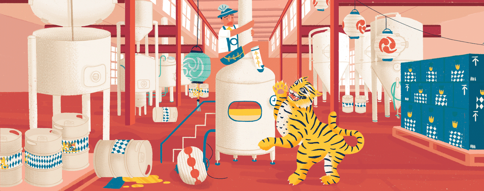 啤酒包裝設(shè)計每個插圖都具有獨特性(圖6)