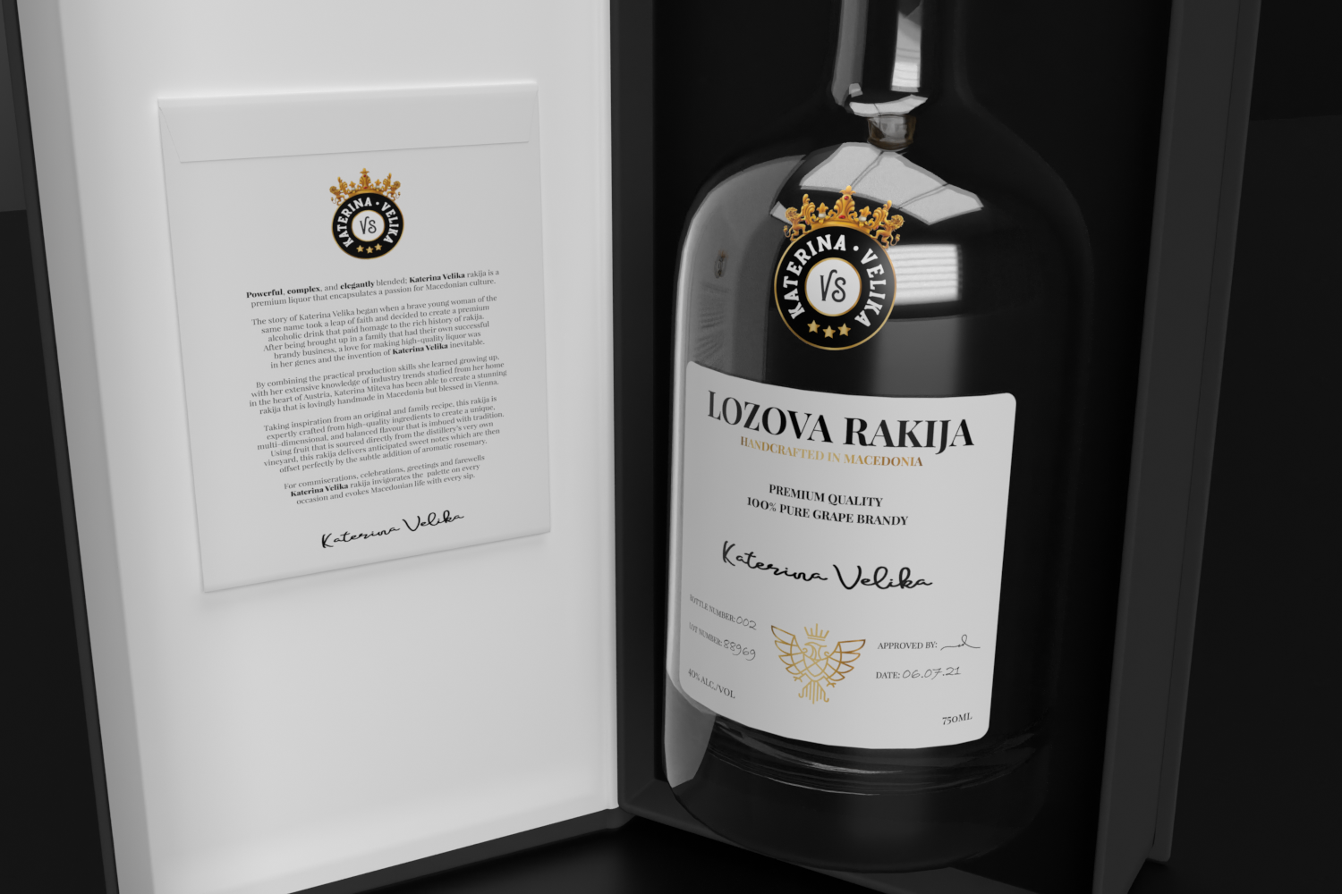 Katerina Velika rakija優(yōu)質(zhì)酒包裝這樣設(shè)計(圖1)