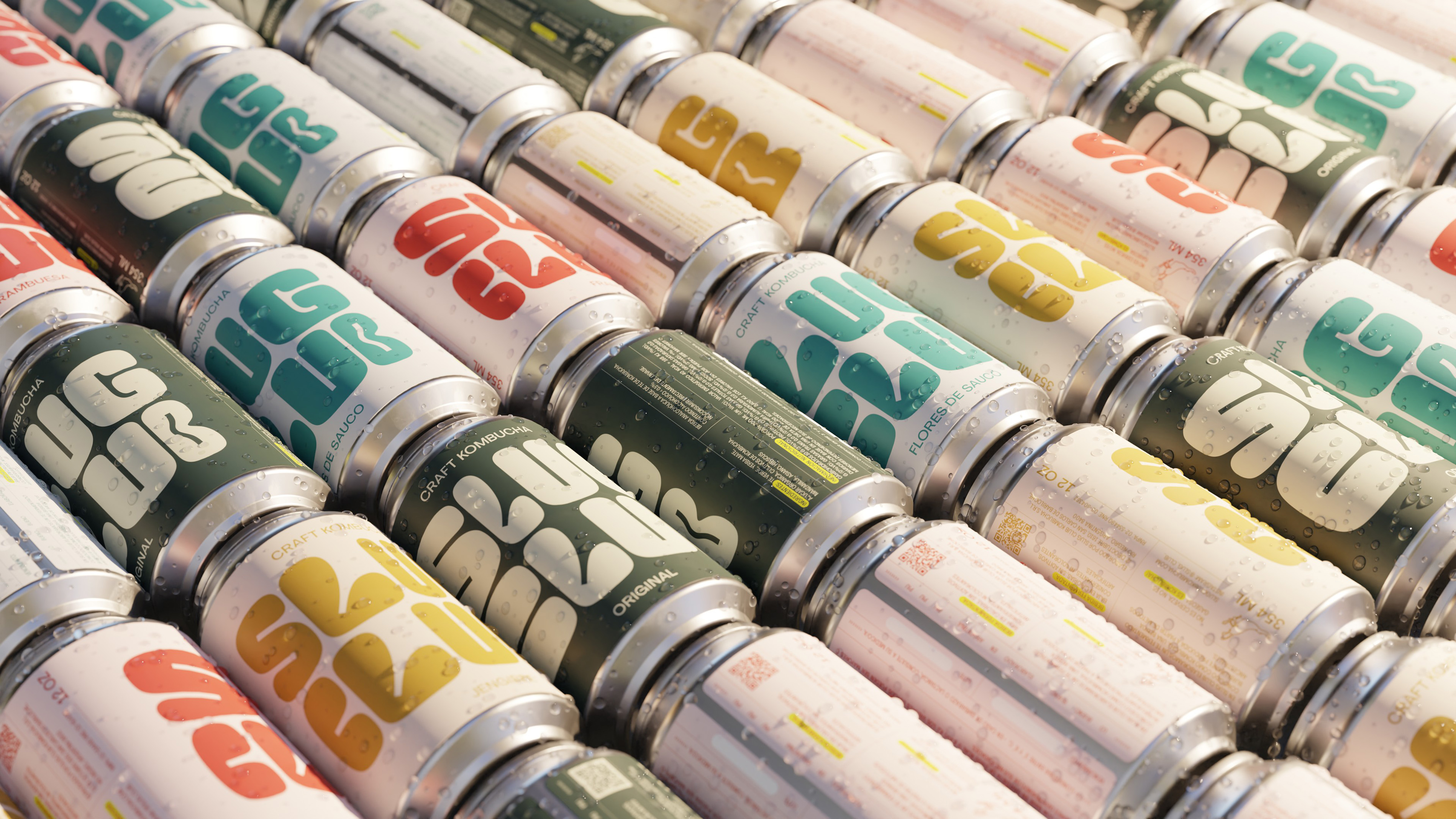 擁有足夠視覺感的Slug Club康普茶飲料包裝這樣設(shè)計(圖7)