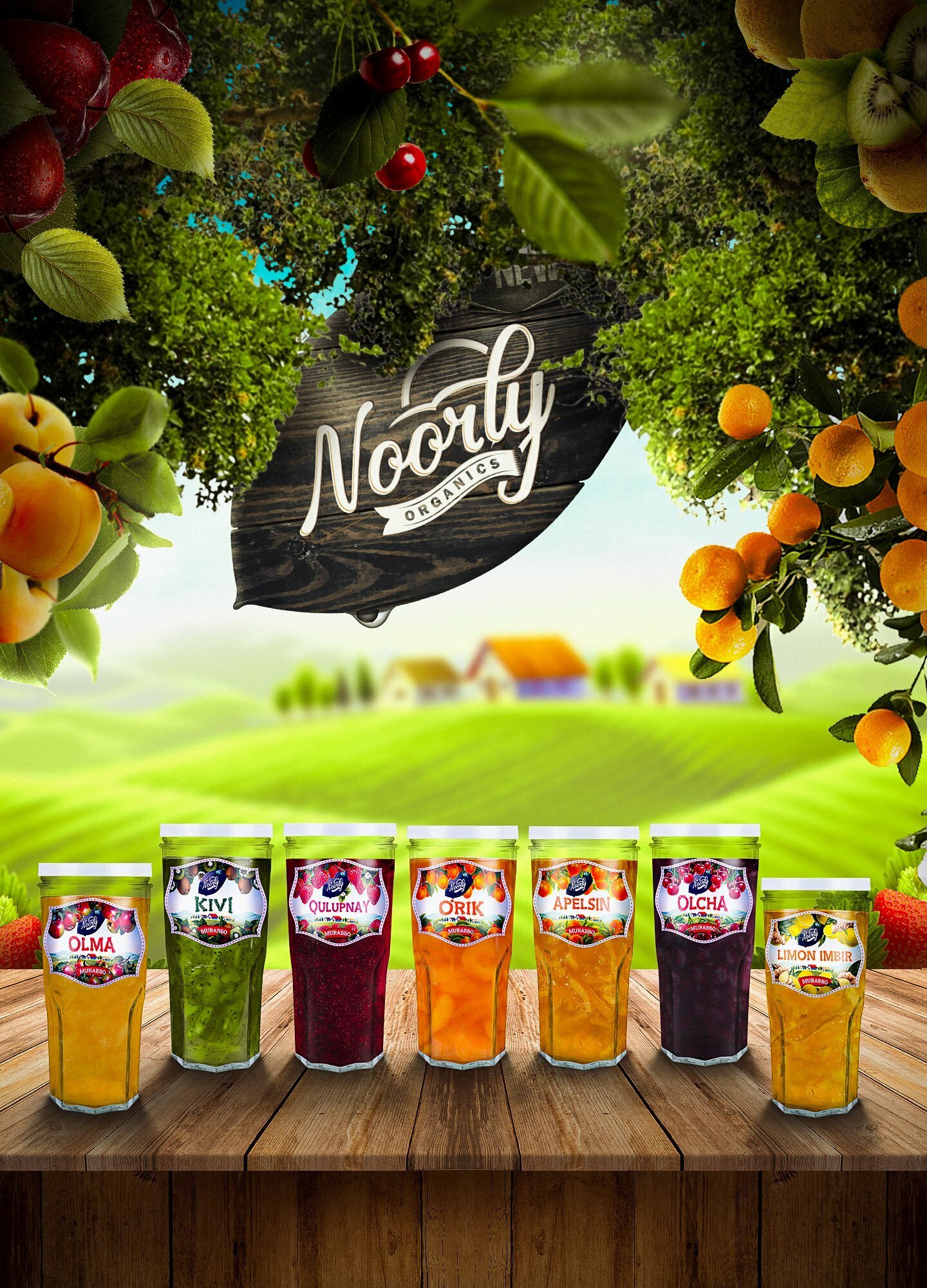 鮮艷明亮的Noorly水果醬包裝設(shè)計這樣做(圖2)