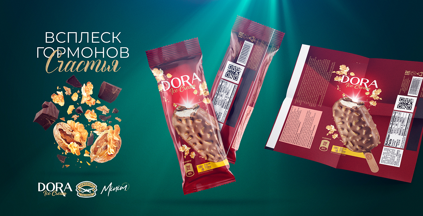 Dora 冰淇淋包裝這樣設計更好激發(fā)顧客的食欲(圖4) Dora 冰淇淋包裝這樣設計更好激發(fā)顧客的食欲(圖4)