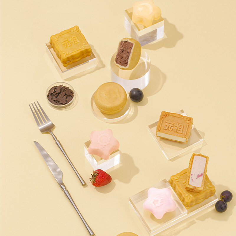 Ganso 元祖食品 冰淇淋雪月餅 18餅9味 1.14kg 禮盒裝包裝禮盒產(chǎn)品包裝創(chuàng)意設(shè)計(jì)欣賞(圖5)