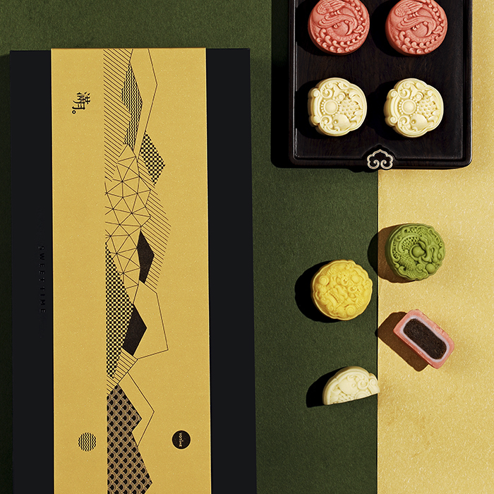 YOTIME 悠享時(shí) 玉瑞呈祥·桃山月餅禮盒 8餅4味 464g包裝禮盒產(chǎn)品包裝創(chuàng)意設(shè)計(jì)欣賞(圖5)