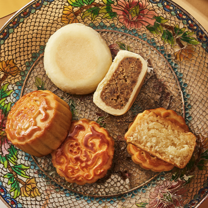 朕的心意 錦盒·舒和月餅禮盒 6餅3味 300g包裝禮盒產(chǎn)品包裝創(chuàng)意設計欣賞(圖5)