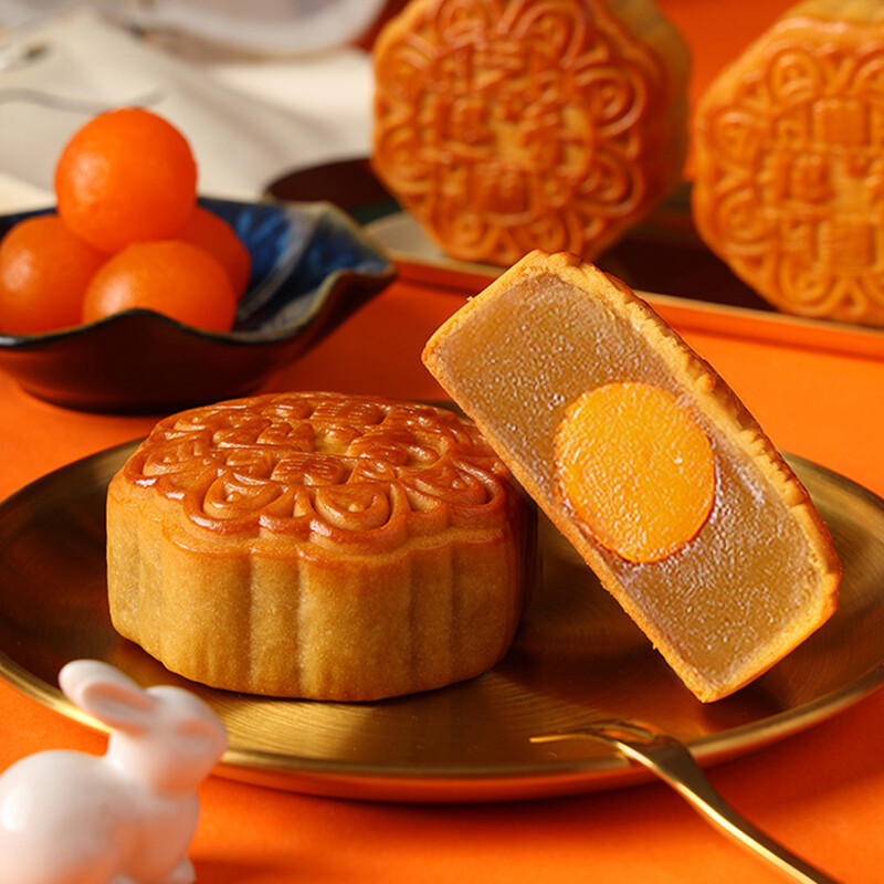 趣香 繽紛秋韻月餅 廣式月餅 4餅4味 600g 禮盒裝包裝禮盒產(chǎn)品包裝創(chuàng)意設(shè)計欣賞(圖3)