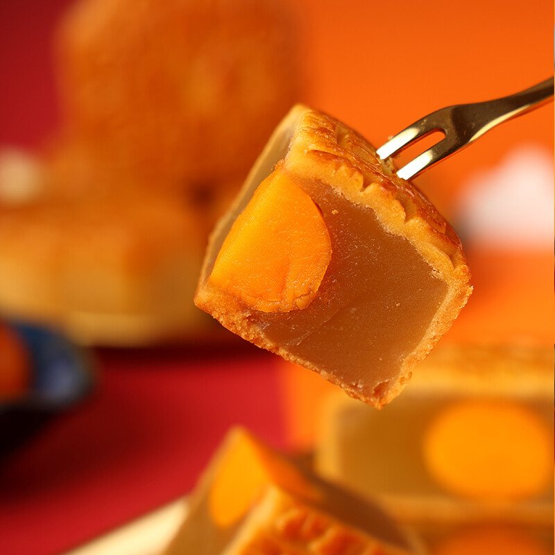 趣香 繽紛秋韻月餅 廣式月餅 4餅4味 600g 禮盒裝包裝禮盒產(chǎn)品包裝創(chuàng)意設(shè)計欣賞(圖4)