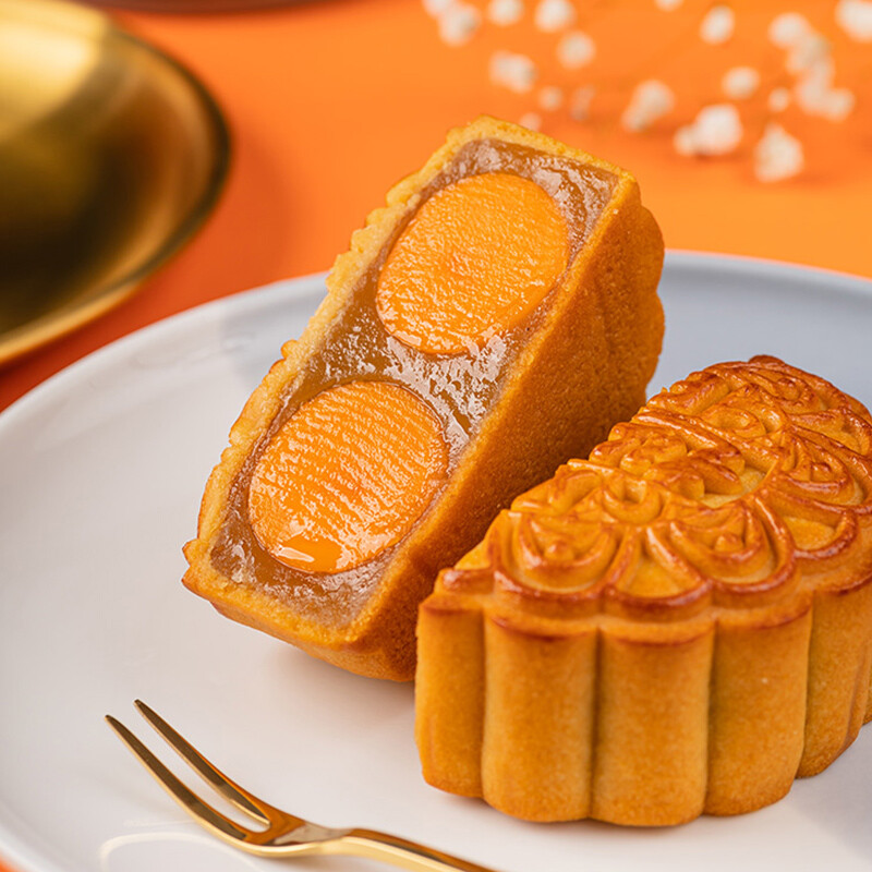 趣香 雙黃白蓮蓉廣式月餅 175g 禮盒裝包裝禮盒產(chǎn)品包裝創(chuàng)意設(shè)計(jì)欣賞(圖4)