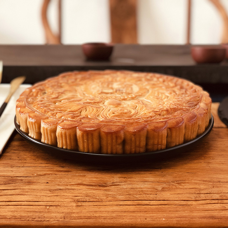 竹園島 廣式伍仁金腿大月餅 1kg 禮盒裝包裝禮盒產品包裝創(chuàng)意設計欣賞(圖5)