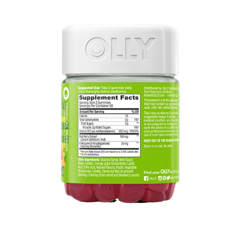 OLLY 元?dú)怵B(yǎng)成罐 熱帶水果百香果味 60粒保健產(chǎn)品包裝創(chuàng)意設(shè)計(jì)欣賞(圖2)