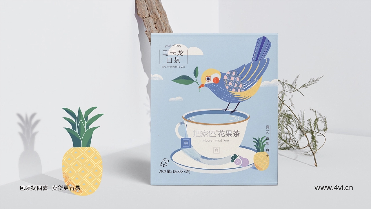 花果茶包裝盒設(shè)計這樣做很吸人眼球(圖1)