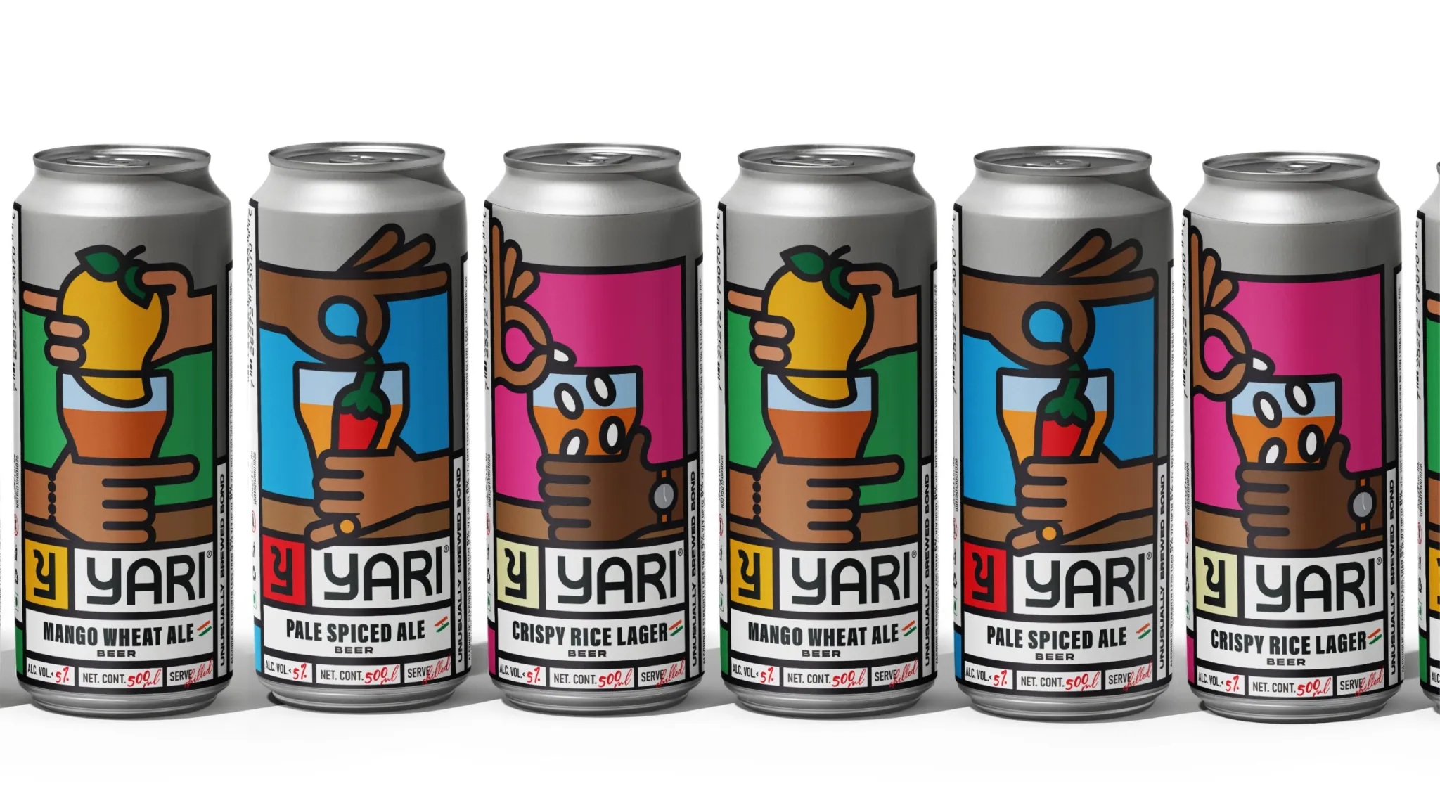 簡約圖形的灌裝啤酒包裝設計欣賞(圖1)