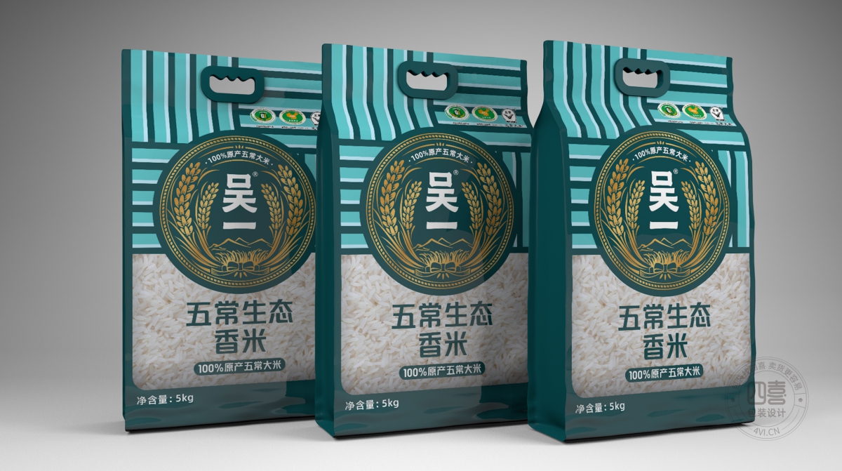 五常生態(tài)香米包裝如何設(shè)計(jì)(圖1)