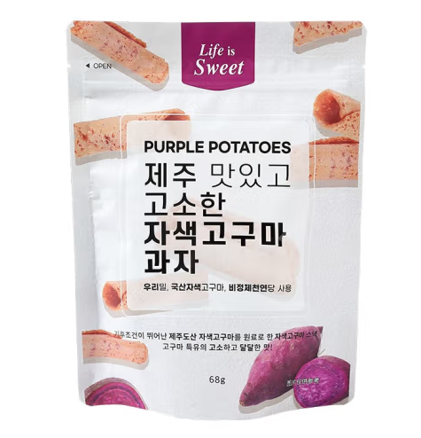 休閑零食紫薯脆卷包裝如何設計(圖1)