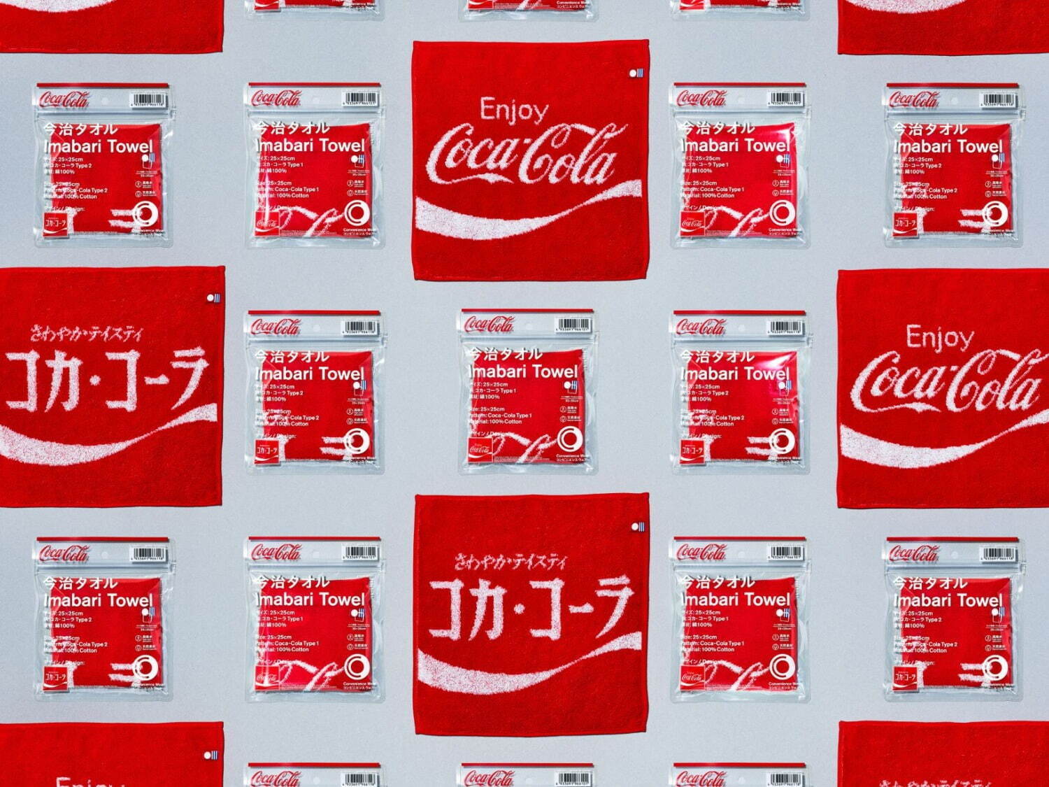 Facetasm Ochiai ＂Coca-Cola＂ 設(shè)計的今治毛巾(圖1)