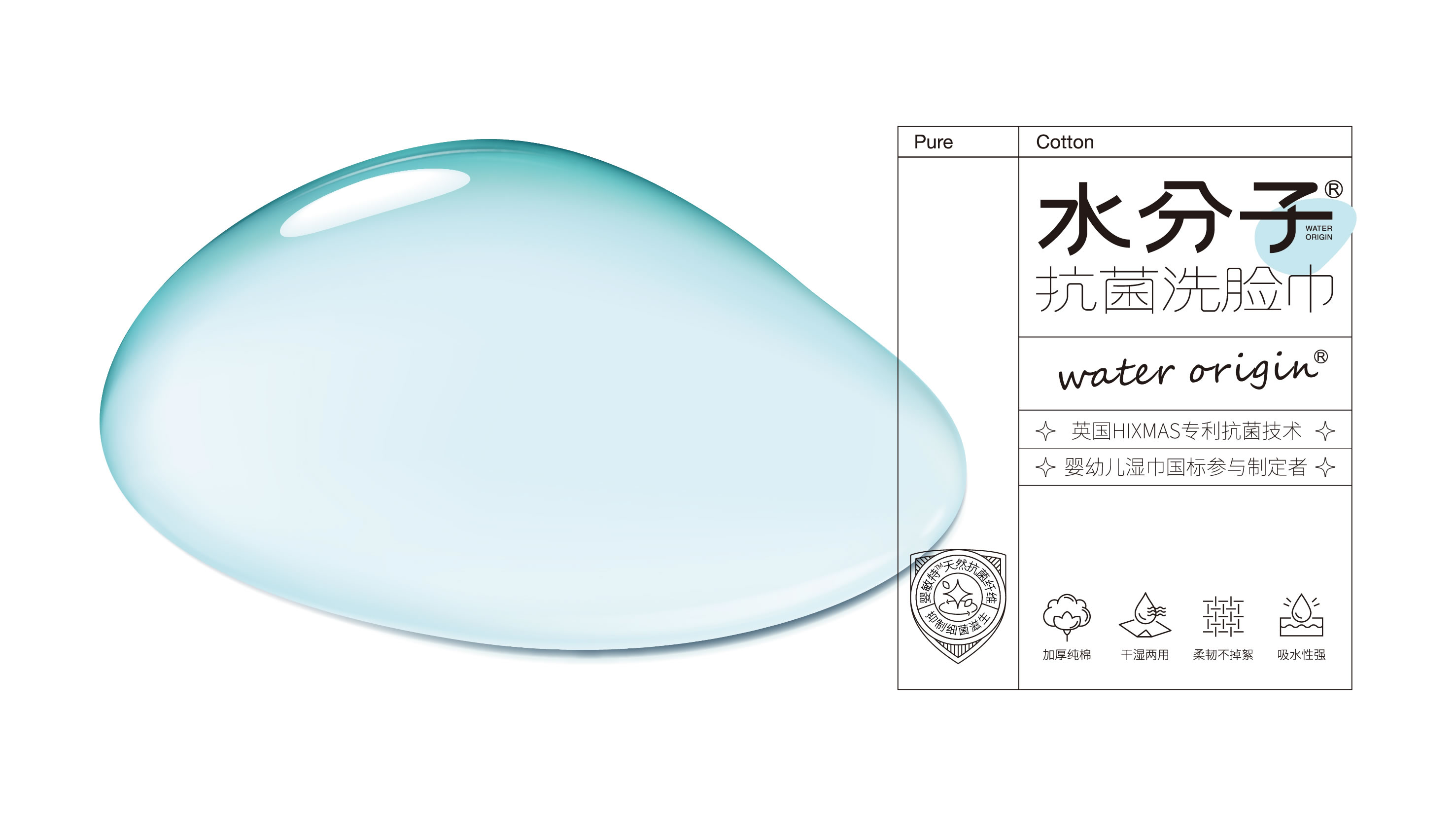 水分子濕巾洗臉巾包裝設(shè)計(圖1) 水分子濕巾洗臉巾包裝設(shè)計(圖1)