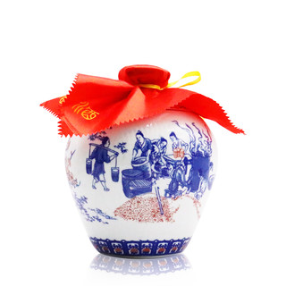 創(chuàng)意酒包裝設計瑯琊臺青花壇子濃香型白酒單瓶裝產品包裝設計欣賞(圖2)