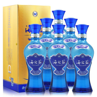 創(chuàng)意酒包裝設(shè)計(jì)洋河海之藍(lán)藍(lán)色經(jīng)典綿柔型白酒瓶整箱裝產(chǎn)品包裝設(shè)計(jì)欣賞(圖2)