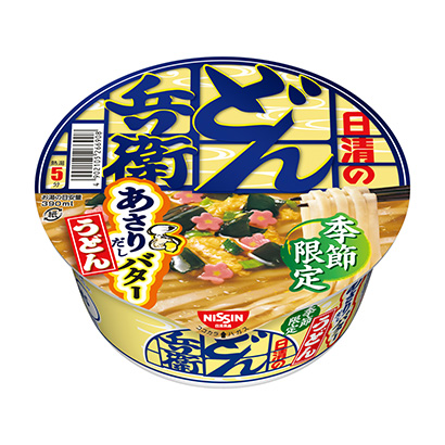 包裝設(shè)計公司推薦日清的烏冬兵衛(wèi)朝日黃油烏冬面日清食品包裝設(shè)計欣賞(圖1)