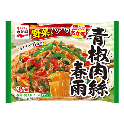 青花椒肉絲春雨永谷園烹飪品包裝設(shè)計(圖1)