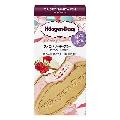 哈根達斯酥三明治草莓芝士蛋糕卡曼貝爾制作限時冰淇淋類包裝設(shè)計(圖1)