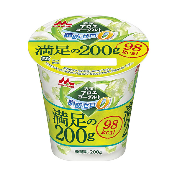 森永蘆薈酸奶滿足脂肪0的200g 包裝設計欣賞(圖1)